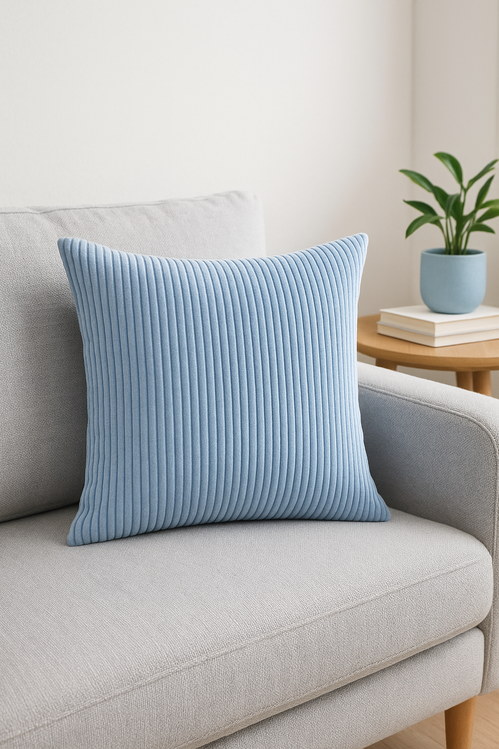 housses de coussin rayées en velours côtelé 30x50 et 50x70 cm - vue 3 sur 2