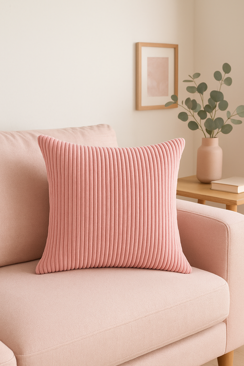 housses de coussin rayées en velours côtelé 30x50cm 50x70cm - vue 2 sur 2