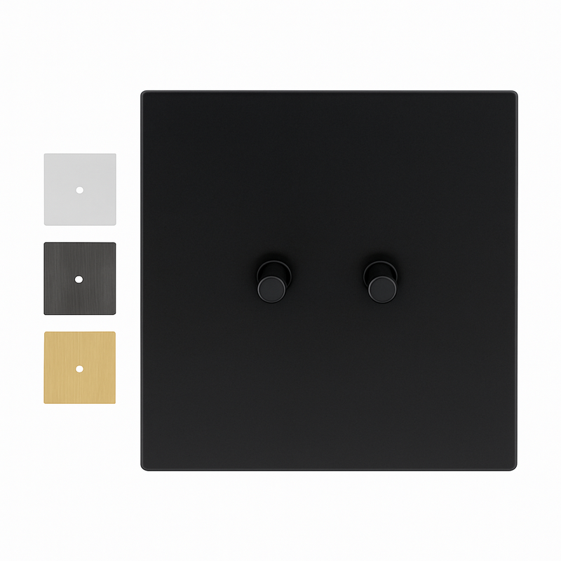 Interrupteur simple 1 voie en acier blanc mat