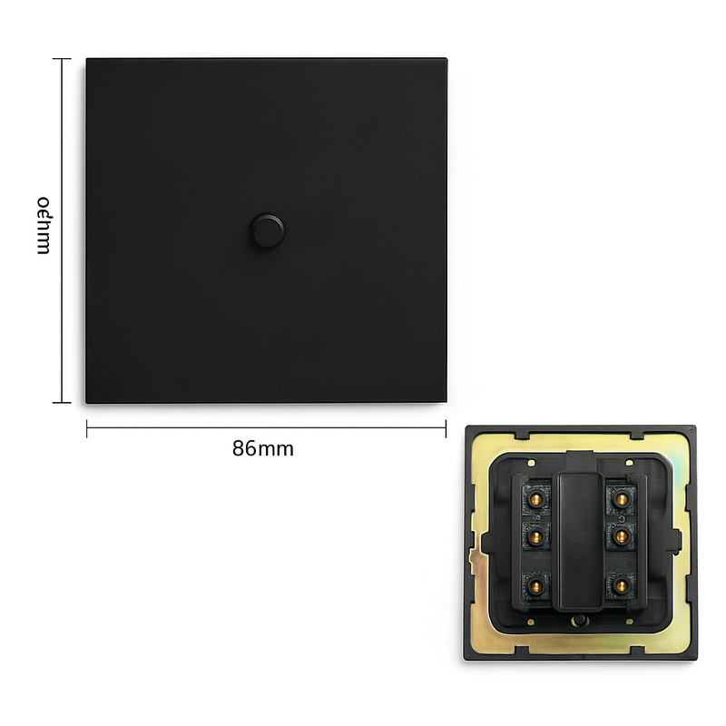Interrupteur simple 1 voie en acier blanc mat