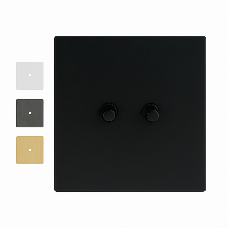 Interrupteur simple 1 voie en acier doré brossé