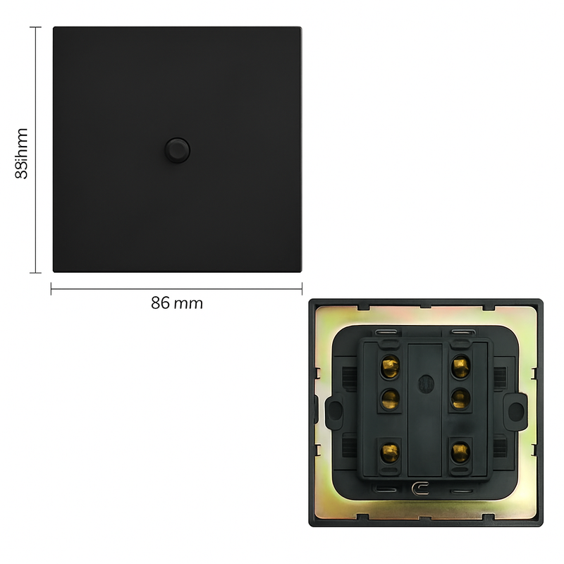 Interrupteur simple 1 voie en acier doré brossé