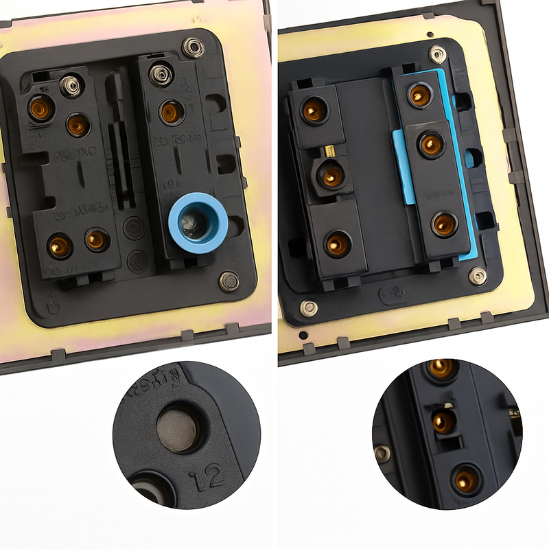 Interrupteur simple 1 voie en acier noir mat