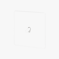 Interrupteur simple 1 voie intermédiaire switch en acier blanc mat bords arrondis