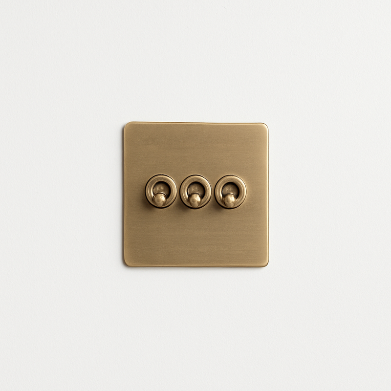 Interrupteur simple 1 voie intermédiaire switch en acier gris vieilli bords arrondis