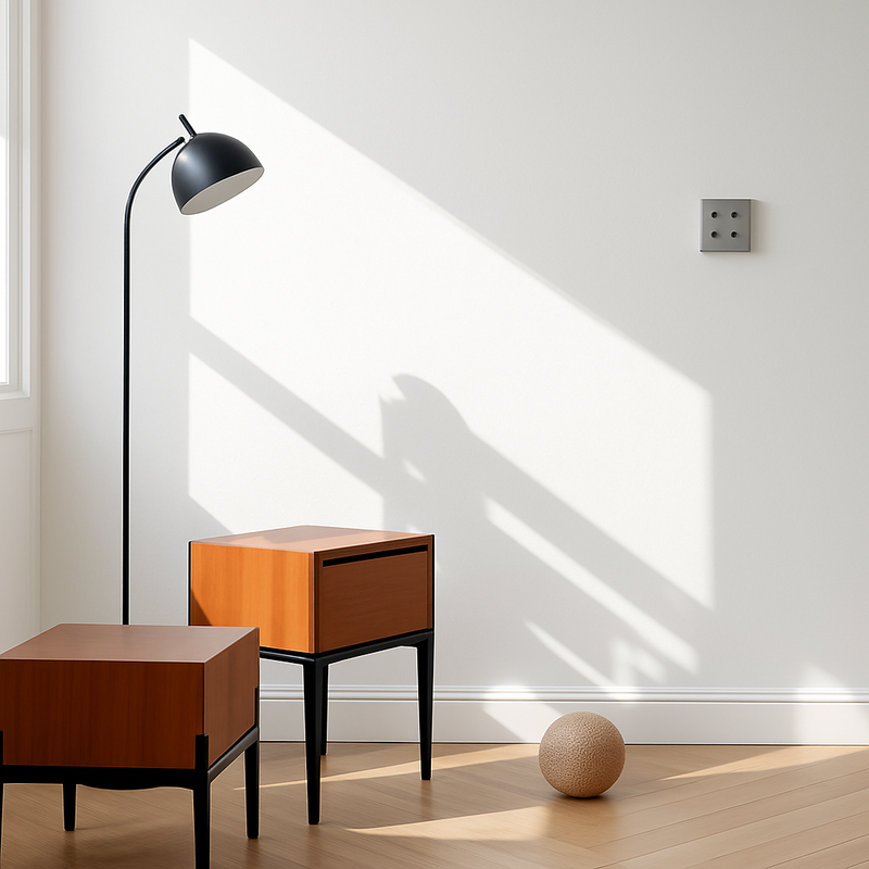 Interrupteur triple 2 voies en acier gris fondé brossé