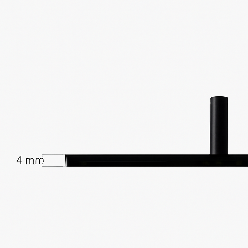 Interrupteur triple 3 voies en acier noir mat