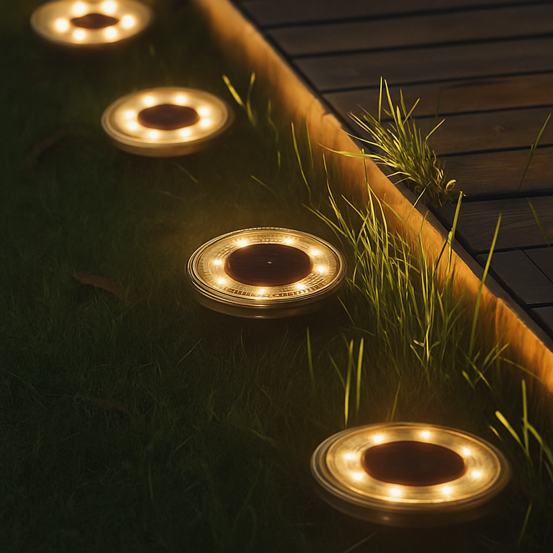 IP68 LED étanche extérieure énergie solaire lumière au sol contrôle de l'éclairage chemin pont lumières cour allée pelouse jardin décoration lampe