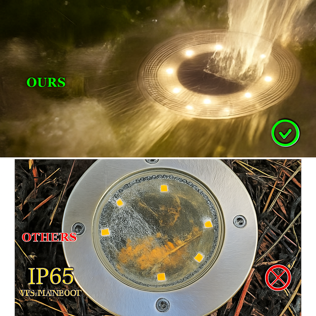 IP68 LED étanche extérieure énergie solaire lumière au sol contrôle de l'éclairage chemin pont lumières cour allée pelouse jardin décoration lampe - vue 4 sur 14