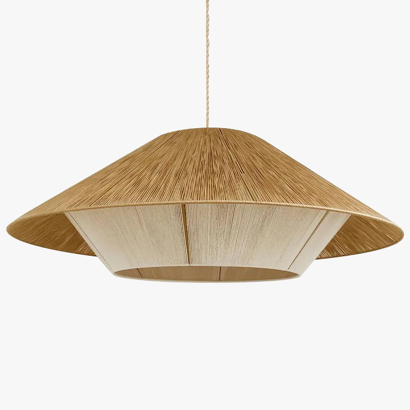 Lustre rétro japonais en corde de chanvre tissée