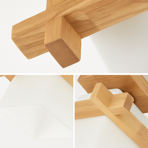 Japonais chaleureusement maison Cottage Tatami bois plafonnier Led avec abat-jour en verre couloir couloir balcon E27 plafonnier moderne