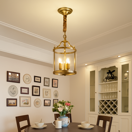 JMZM moderne cuivre lustre style européen verre doré luxe intérieur suspension pour salle à manger salon hôtel allée - vue 7 sur 7