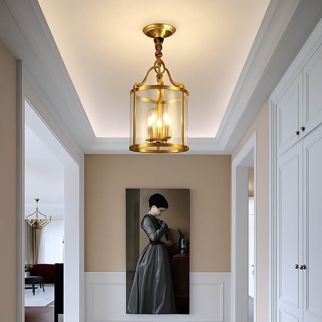 JMZM moderne cuivre lustre style européen verre doré luxe intérieur suspension pour salle à manger salon hôtel allée - vue 7 sur 7