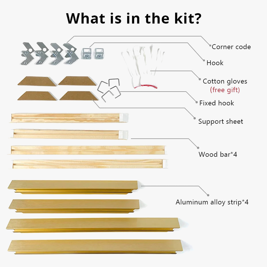 kit de cadre flottant en métal pour art mural