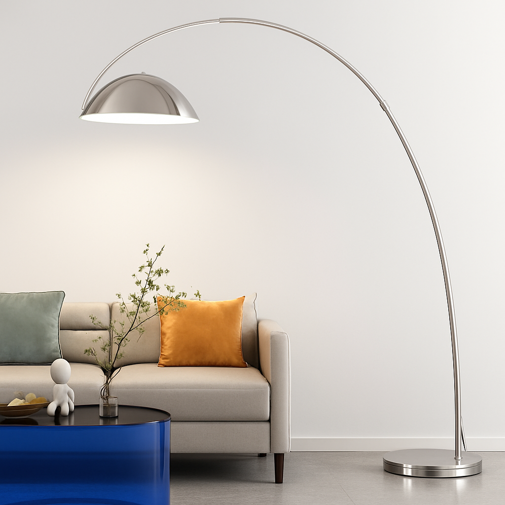 Lampadaire arc avec abat-jour moderne simple - vue 4 sur 6