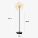 lampadaire de luxe scandinavia pissenlit chrome doré pour intérieur
