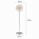 lampadaire de luxe scandinavia pissenlit chrome doré pour intérieur