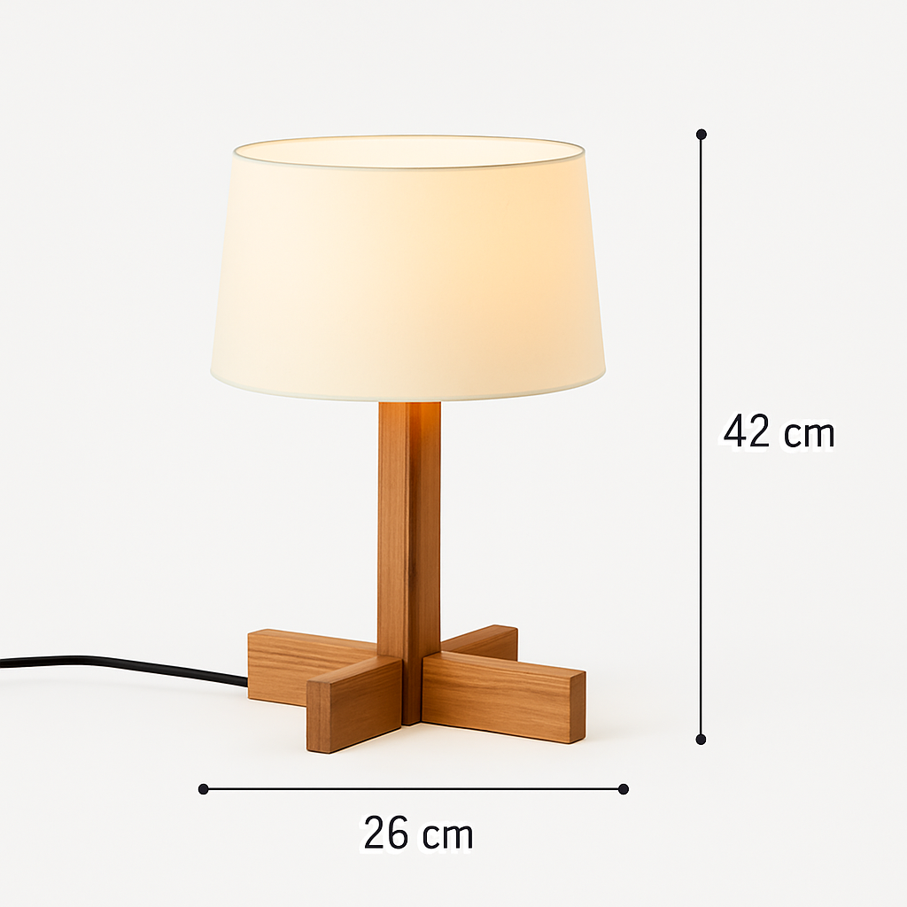 lampadaire en bois style wabi sabi pour décoration intérieure moderne - vue 7 sur 9