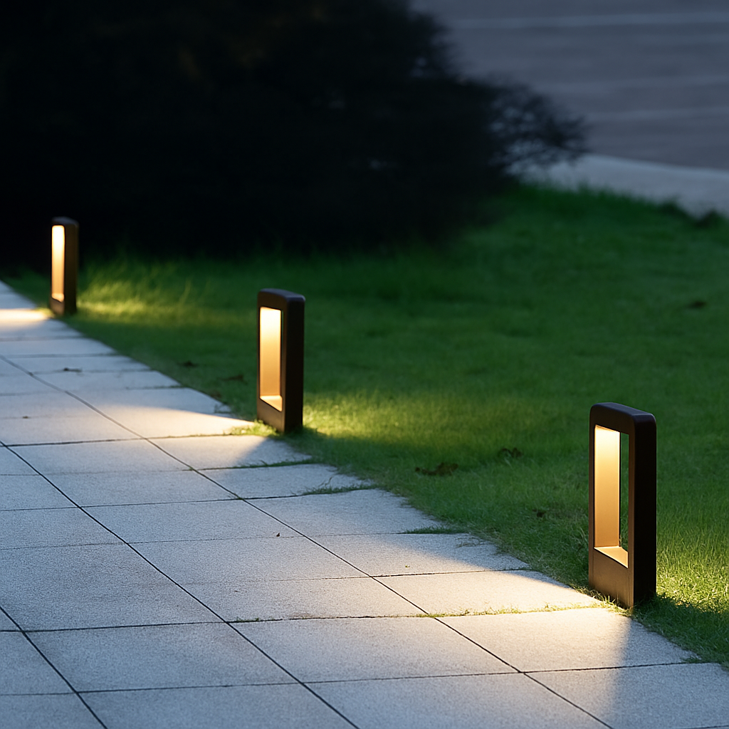 Lampadaire exétieur IP68 étanche 15W LED jardin pelouse en aluminium pilier - vue 3 sur 6