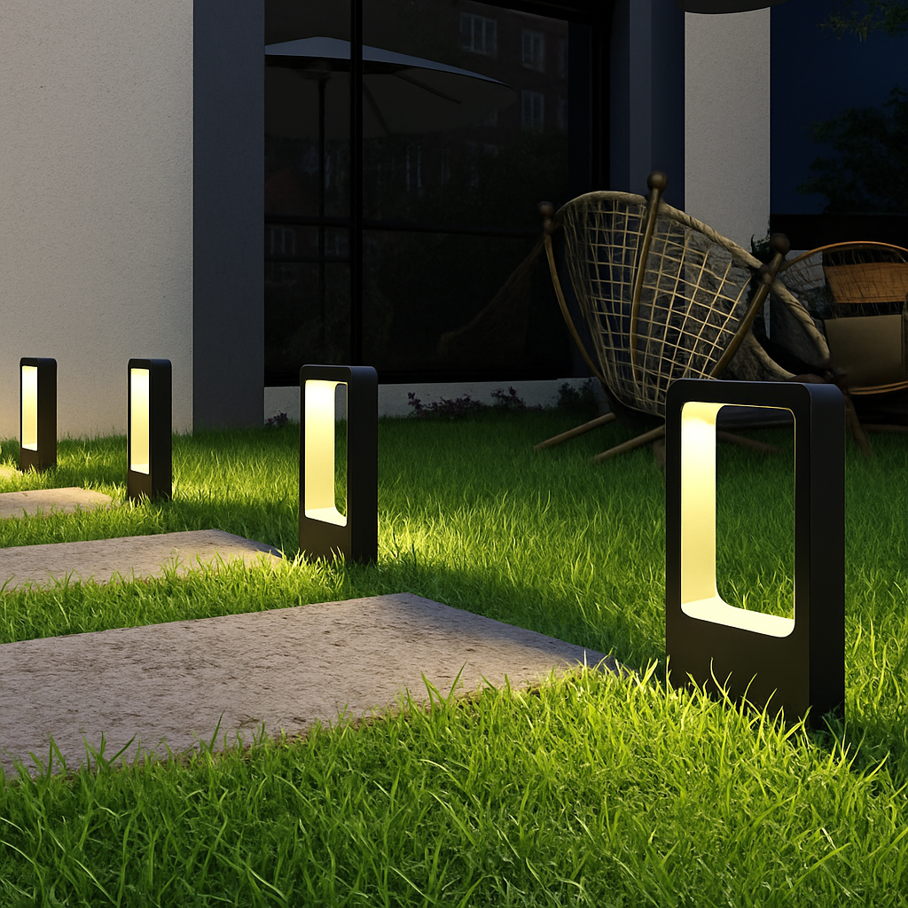 Lampadaire exétieur IP68 étanche 15W LED jardin pelouse en aluminium pilier - vue 5 sur 6