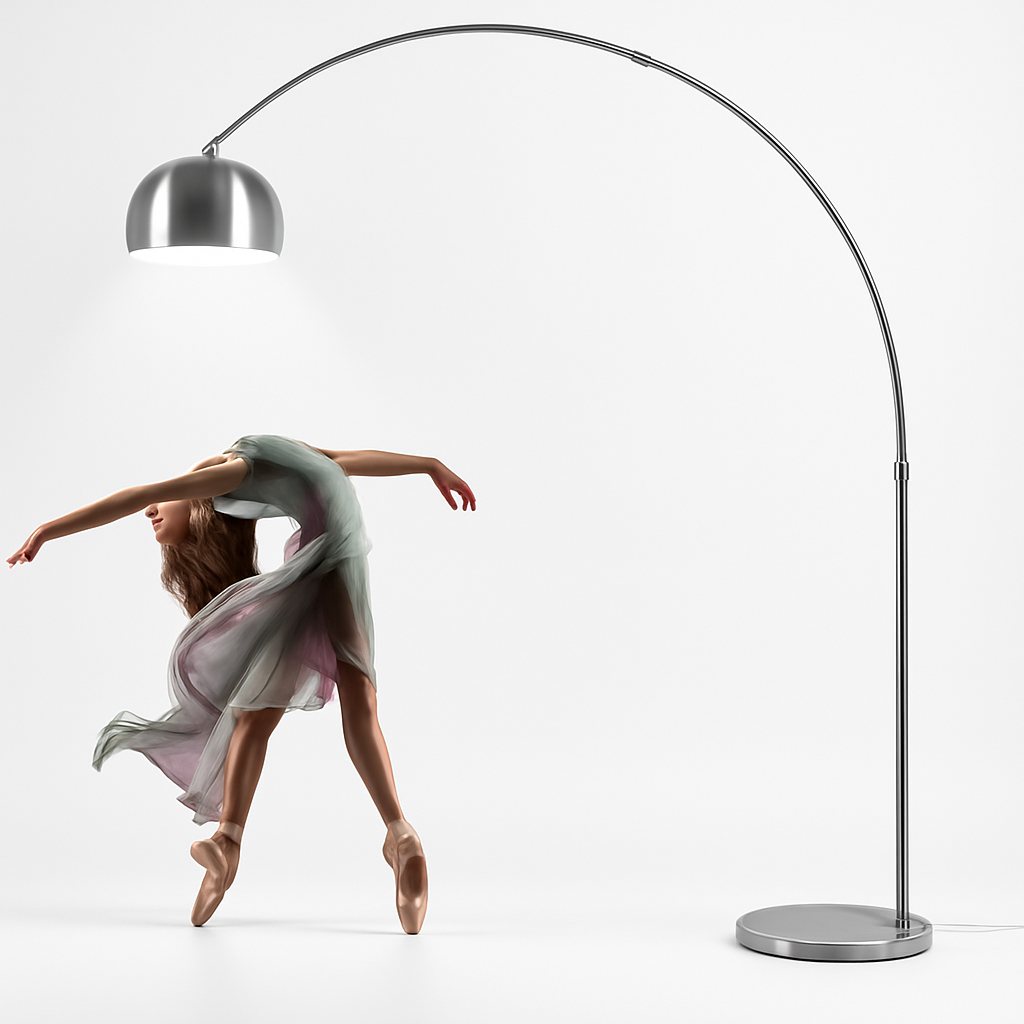 lampadaire led créatif en acier inoxydable lampara pie - vue 7 sur 10