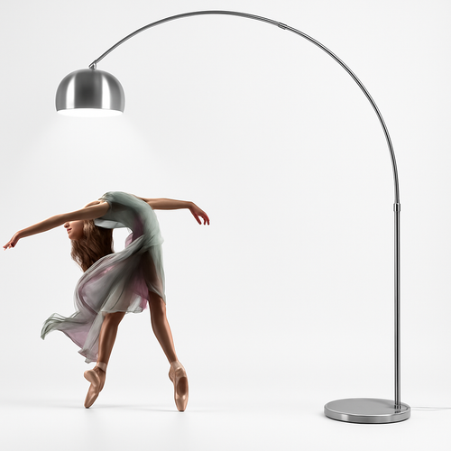 lampadaire led créatif en acier inoxydable lampara pie