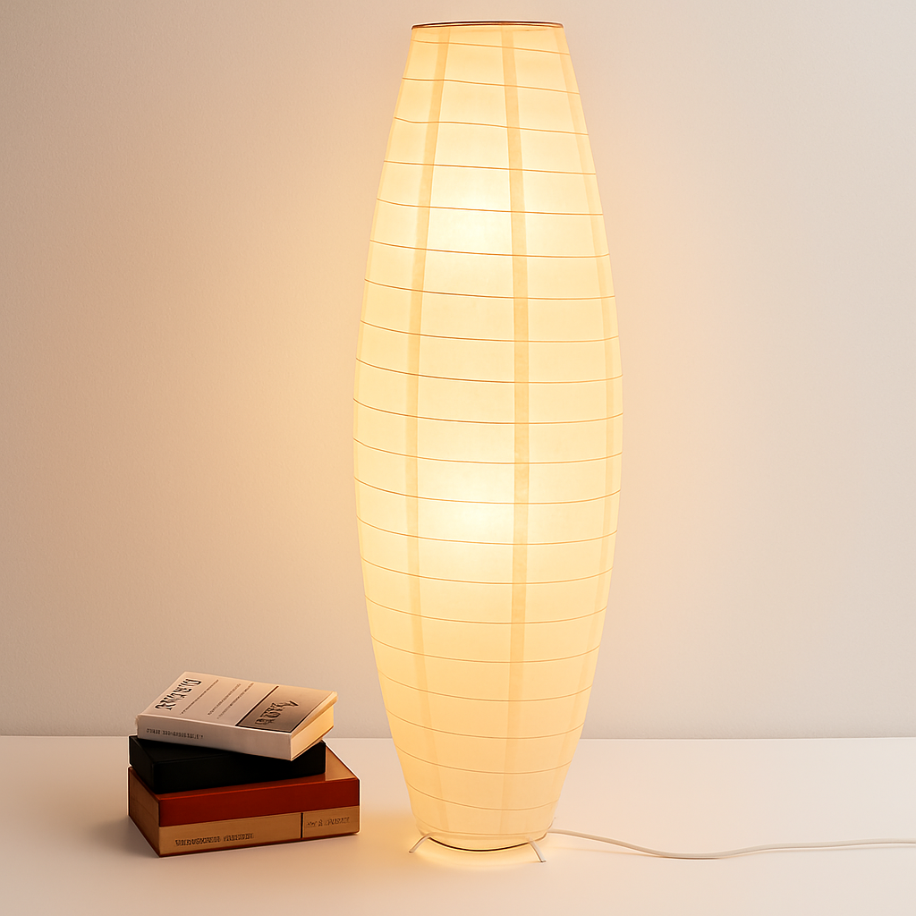 lampadaire led en papier tissé style nordique luminaria lampara de - vue 4 sur 7