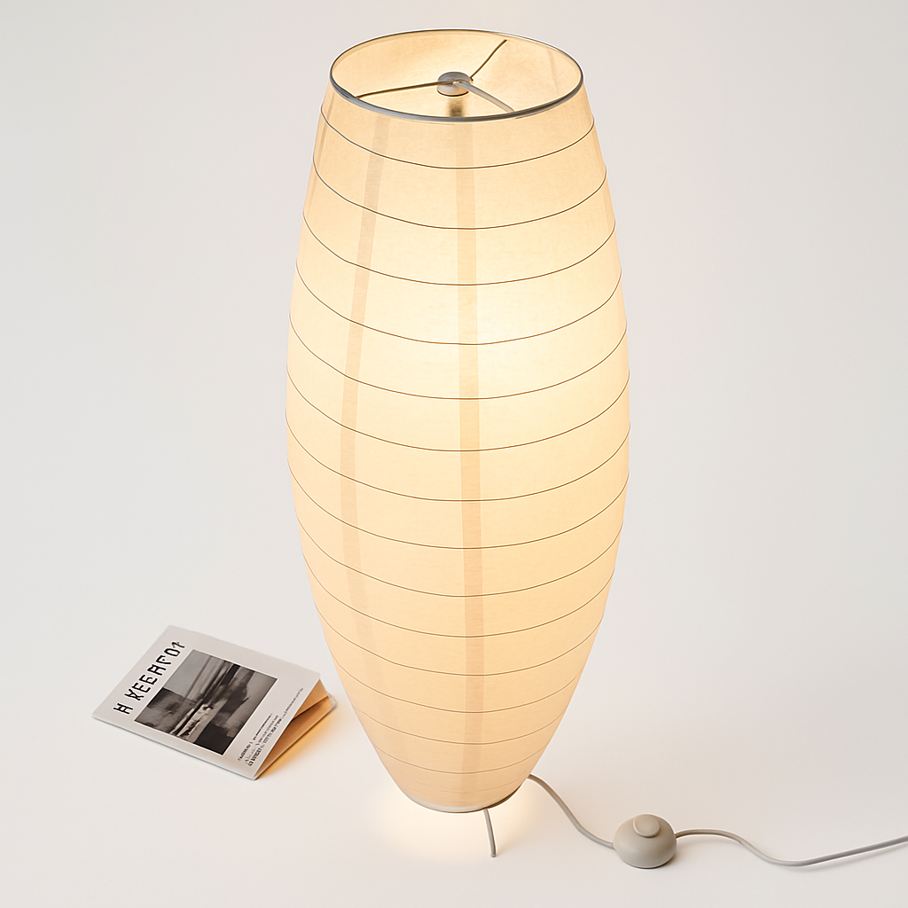 lampadaire led en papier tissé style nordique luminaria lampara de - vue 6 sur 7