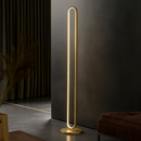 Minimalist copper LED floor lamp for Nordic interior decor