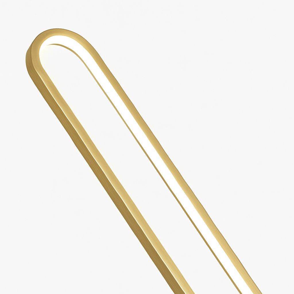 Minimalist copper LED floor lamp for Nordic interior decor - vue 6 sur 7