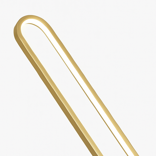 Minimalist copper LED floor lamp for Nordic interior decor - vue 7 sur 7