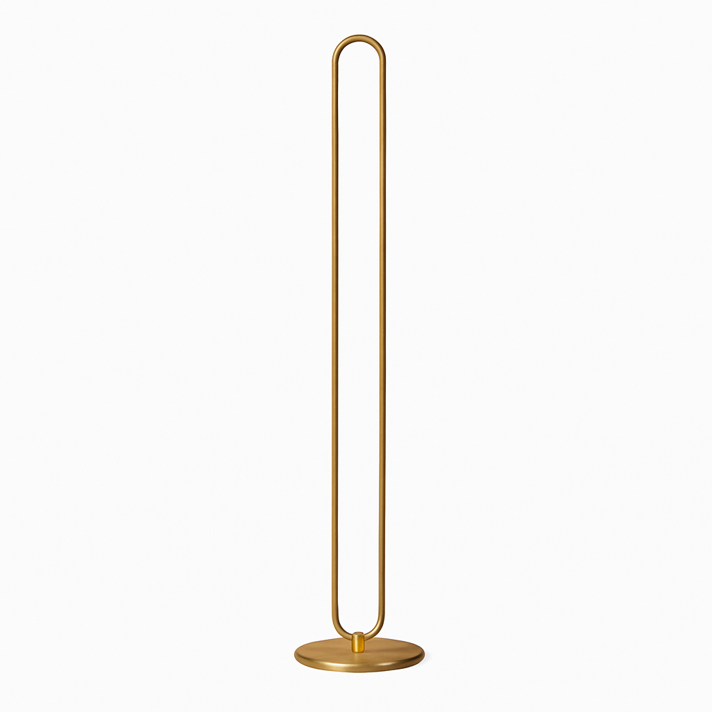 lampadaire led minimaliste en cuivre pour décoration intérieure nordique