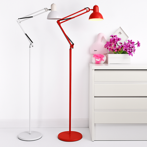 Modern minimalist LED wrought iron floor lamp - vue 5 sur 12
