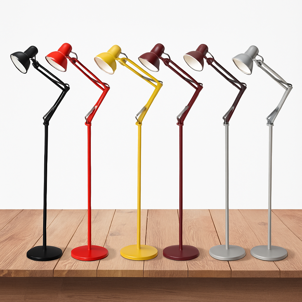 Modern minimalist LED wrought iron floor lamp - vue 5 sur 12