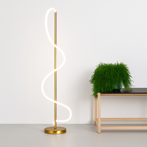 Minimalist nordic LED floor lamp for modern interiors - vue 3 sur 9