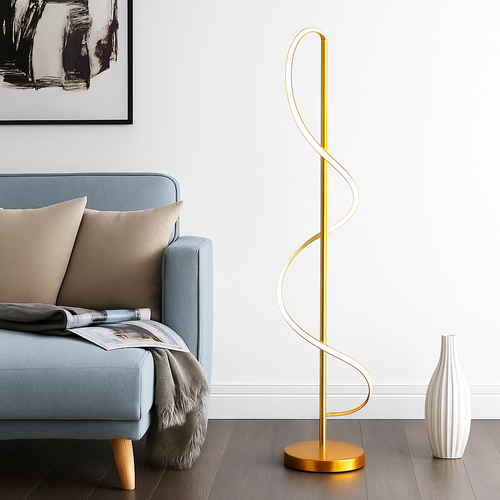 Minimalist nordic LED floor lamp for modern interiors - vue 4 sur 9