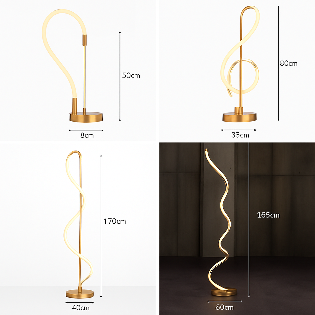 Minimalist nordic LED floor lamp for modern interiors - vue 6 sur 9