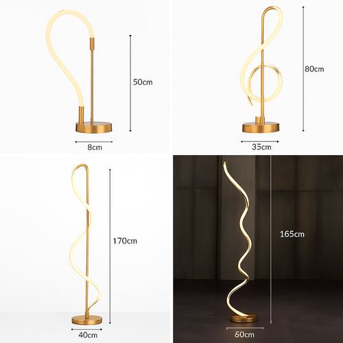 Minimalist nordic LED floor lamp for modern interiors - vue 7 sur 9