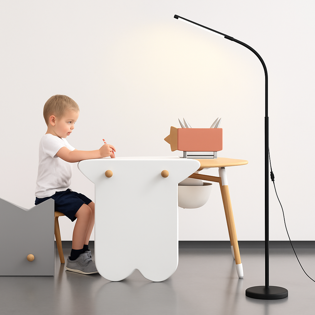 lampadaire led moderne pour lecture et étude - vue 4 sur 7