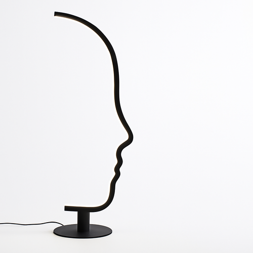 Lampadaire Led nordique à visage humain