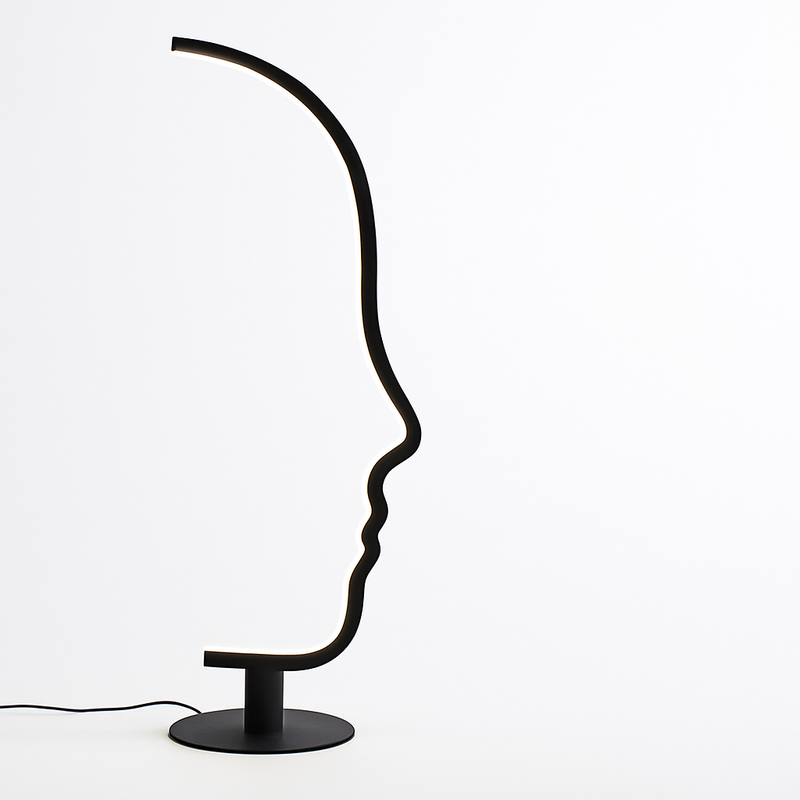 Lampadaire Led nordique à visage humain
