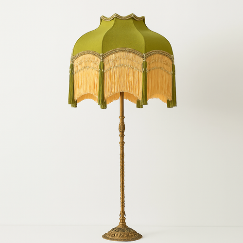 Lampadaire LED vintage cuivre français d'angle - vue 2 sur 9