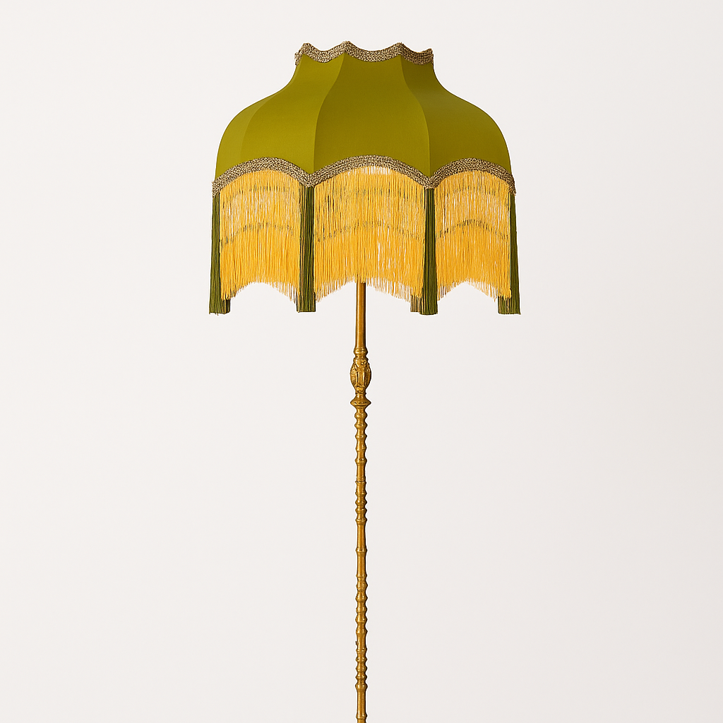 Lampadaire LED vintage cuivre français d'angle - vue 3 sur 9