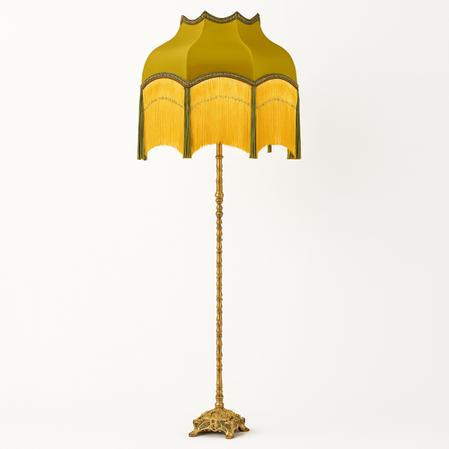 Lampadaire LED vintage cuivre français d'angle - vue 9 sur 9