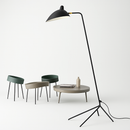 lampadaire minimaliste en métal avec abat-jour rotatif