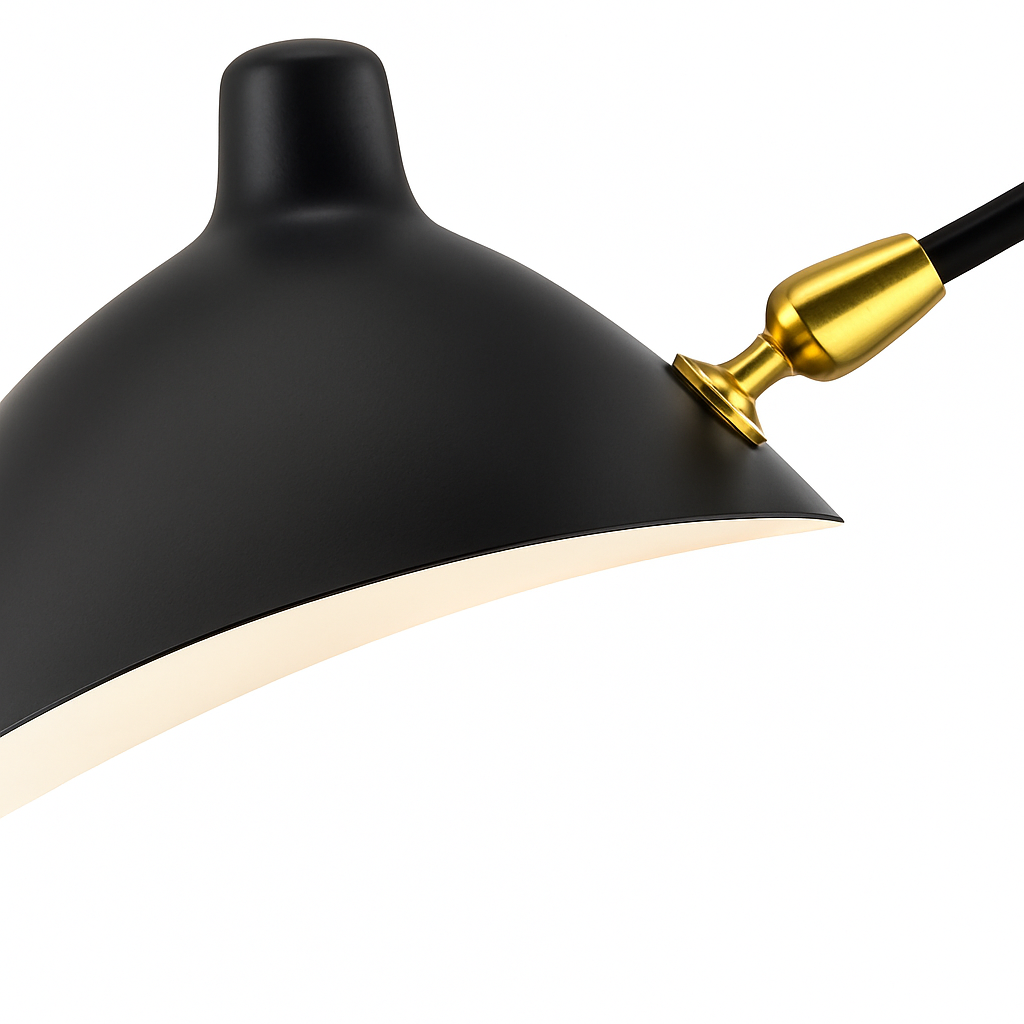 lampadaire minimaliste en métal avec abat-jour rotatif - vue 6 sur 7