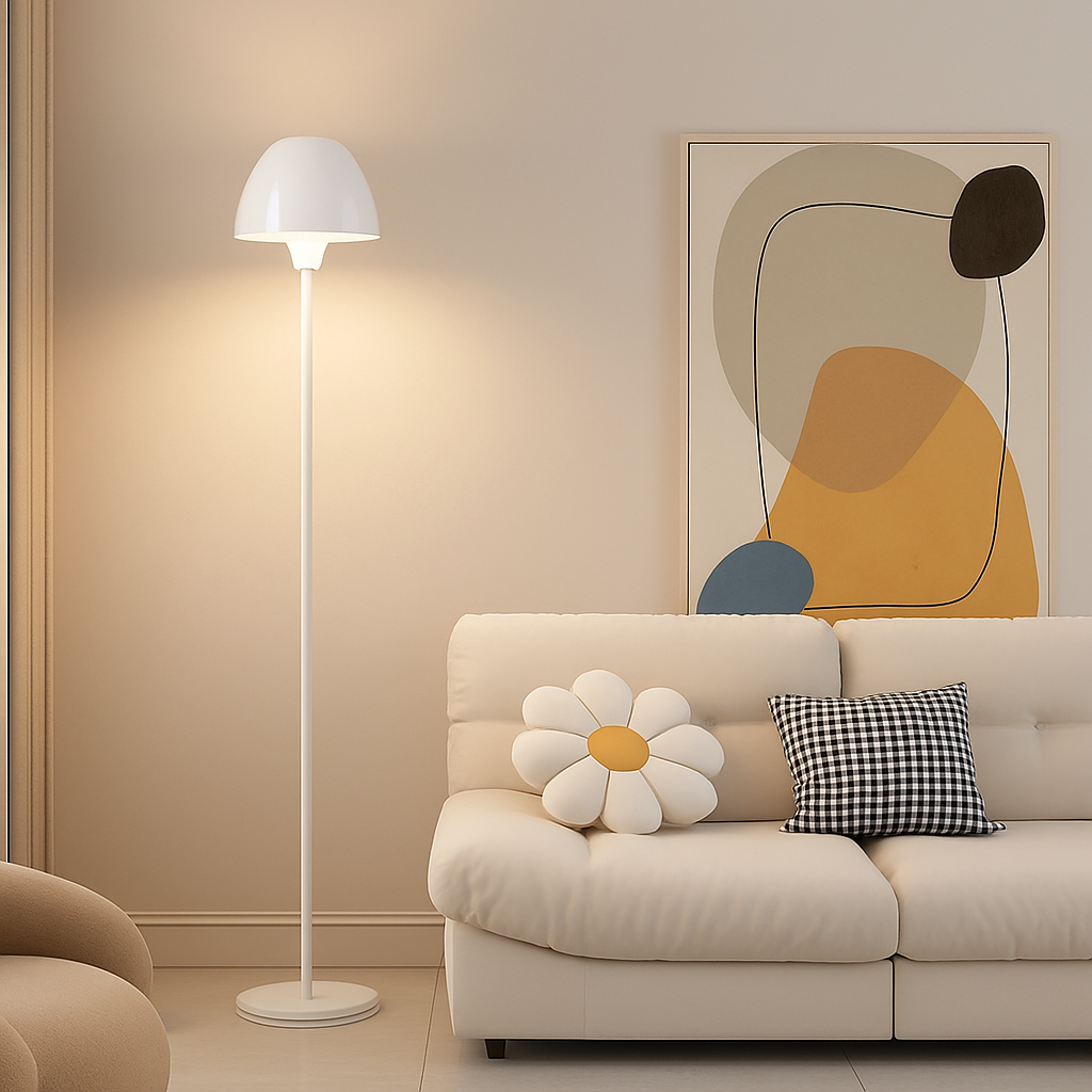 Modern minimalist nordic floor lamp with foot switch - vue 3 sur 9