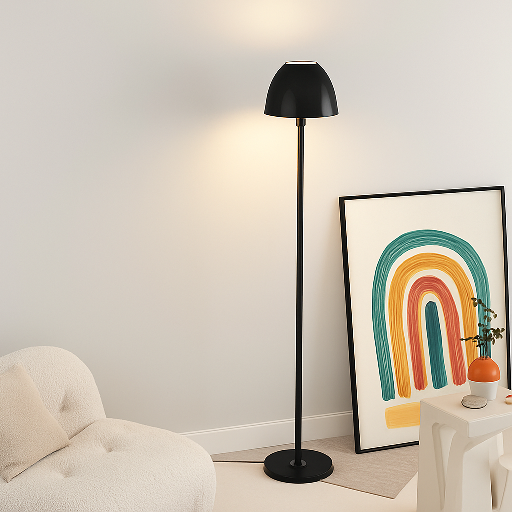 Modern minimalist nordic floor lamp with foot switch - vue 6 sur 9