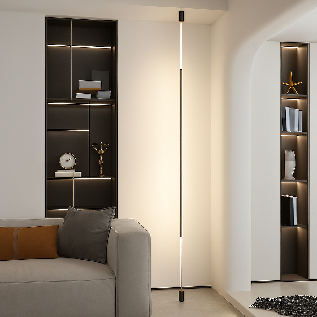 Lampadaire Noir Moderne LED Intérieur - vue 6 sur 12