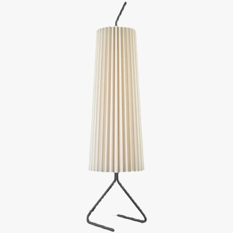 lampadaire plissé vintage minimaliste style japonais moderne